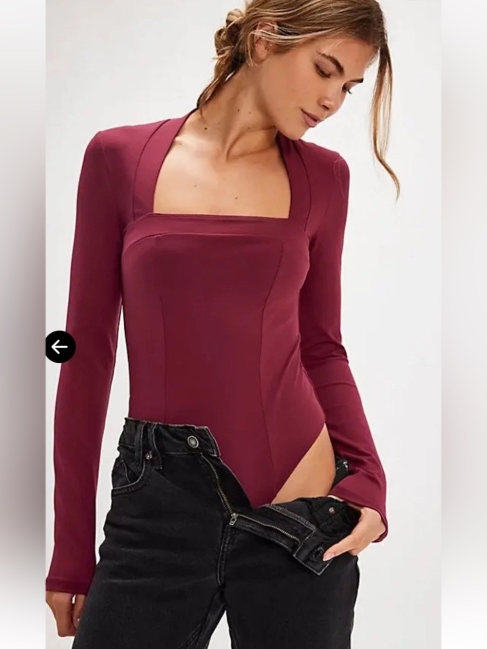 Intimately by Free People Women's Square Neck Long Sleeve Bodysuit